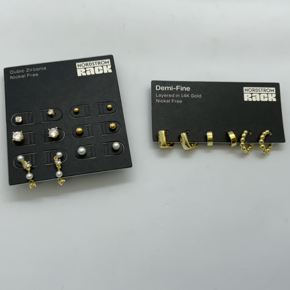 Nordstrom Rack Gold Earrings Set